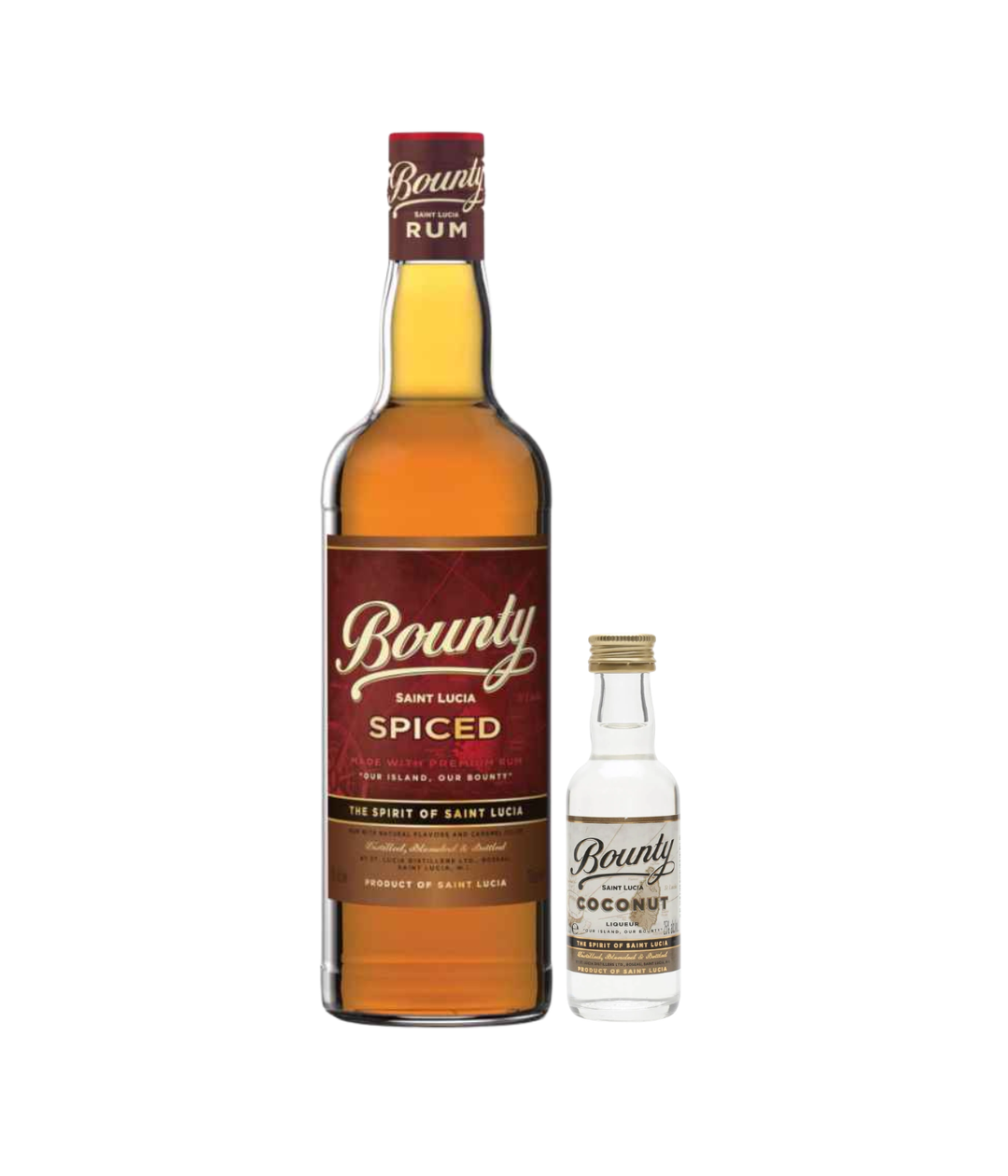 Bounty Spiced Rum with Free Bounty Coconut Rum Miniature