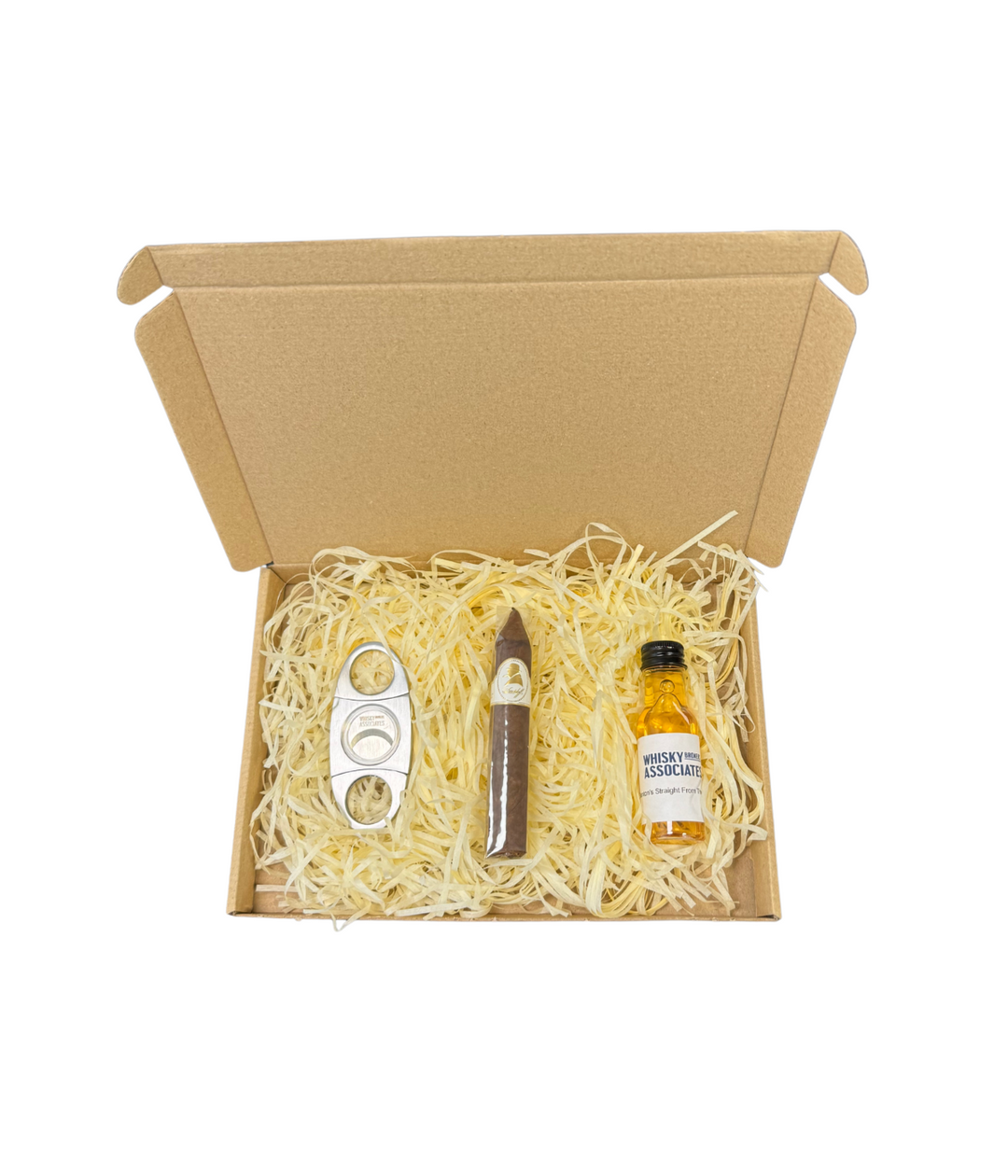 Bourbon &amp; Cigar Pack – Blanton’s Straight from the Barrel, Davidoff Churchill Belicoso Traveller &amp; Stainless Steel Cutter