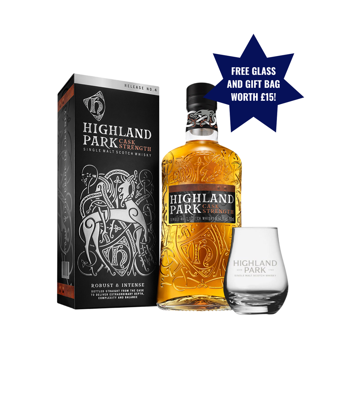 Highland Park Cask Strength No. 4 (free glass and gift bag worth £15)