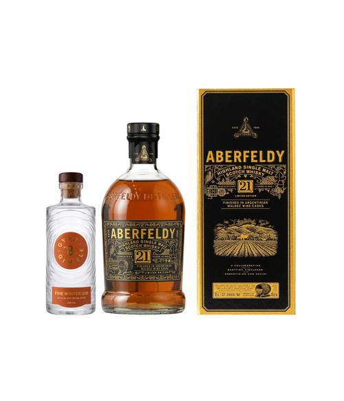 Aberfeldy 21 Year Old Malbec Cask Finish with FREE 35cl Winter Gin Worth £20