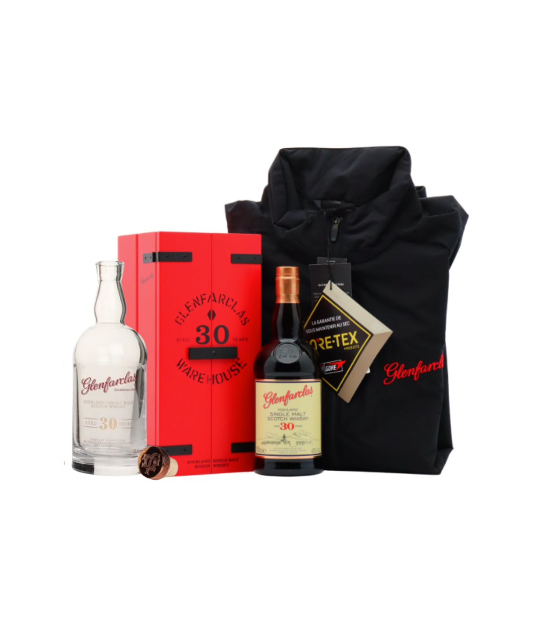 Glenfarclas 30 Year Old (free Galvin Green Waterproof worth £200 and free glass Decanter worth £100)