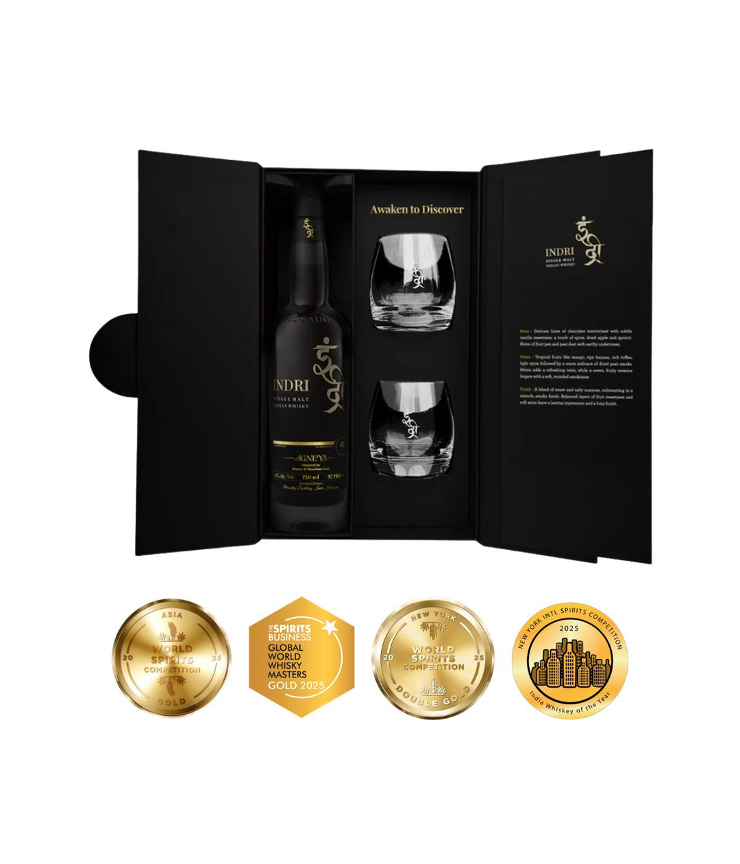 Indri Agneya Gift Set (Includes Complimentary Gift Box &amp; Two Branded Glasses)