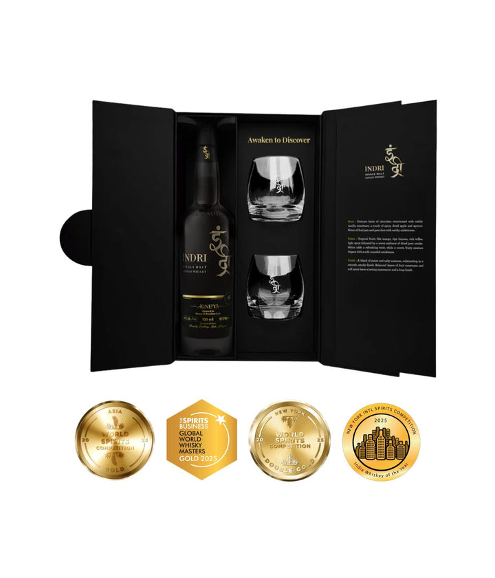 Indri Agneya Gift Set (Includes Complimentary Gift Box &amp; Two Branded Glasses)