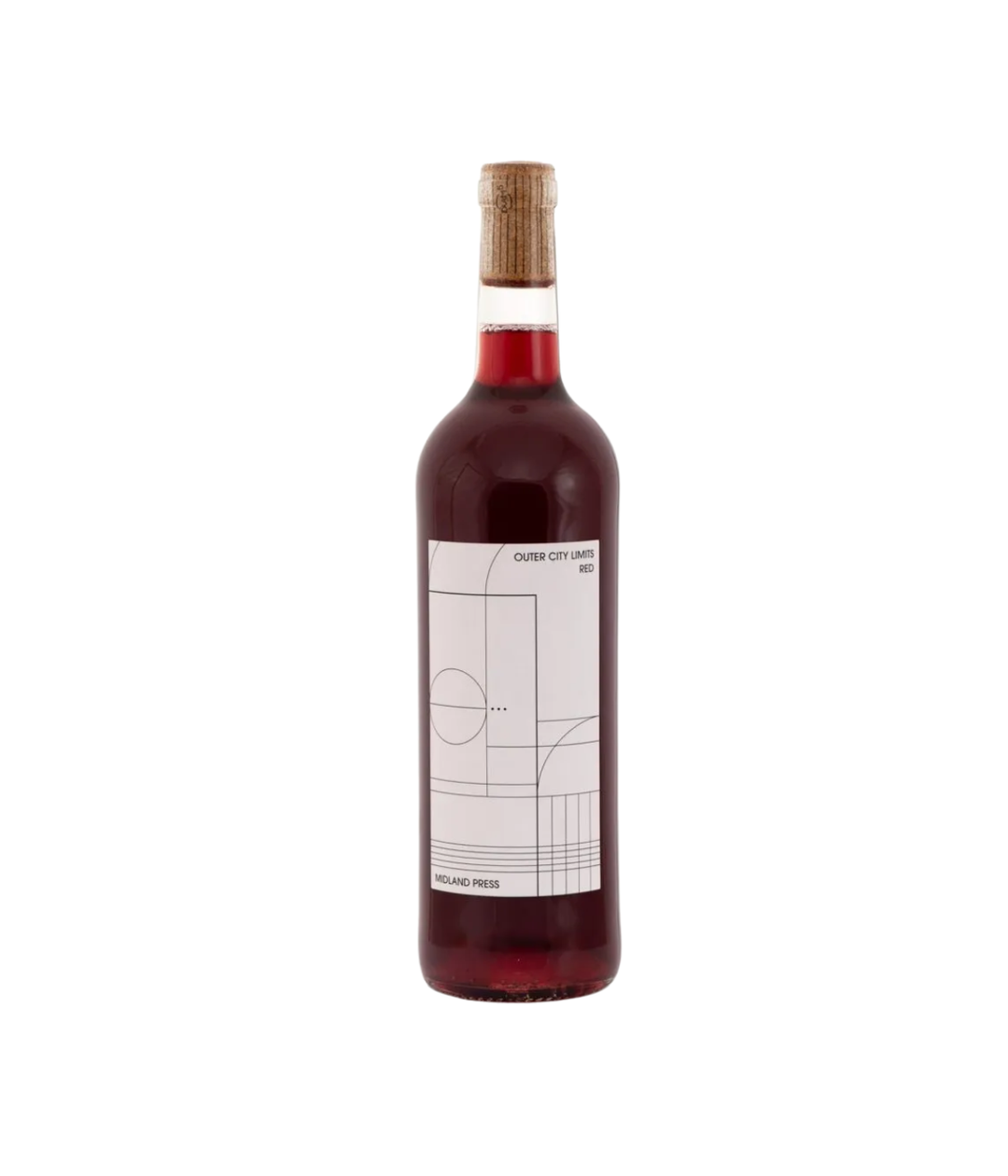 Midland Press Outer City Limits Red 2025 English red wine bottle