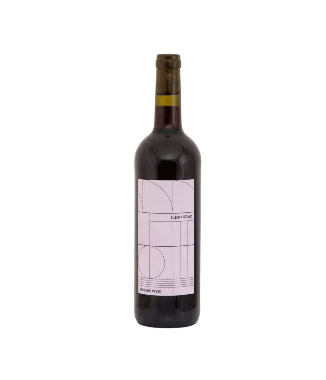 Midland Press Silent Crowd Pinot Noir 2024 English red wine bottle