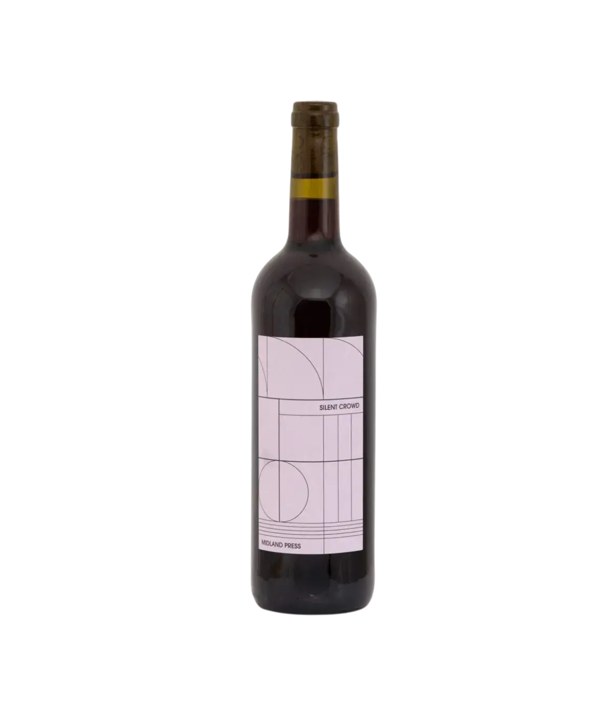 Midland Press Silent Crowd Pinot Noir 2024 English red wine bottle